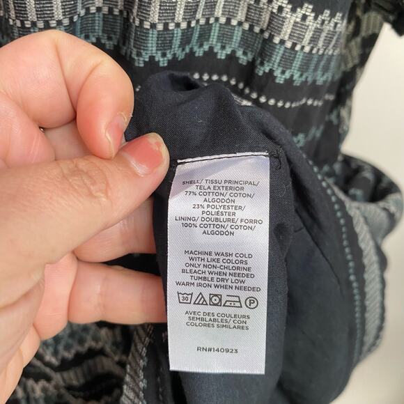 Loft Outlet Women's Striped Cinched Waist V-Neck Dress Size XL - Picture 8 of 10